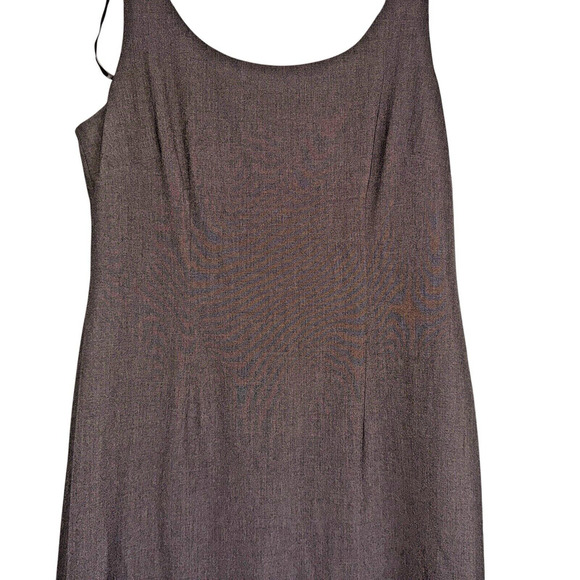 Jessica Howard Sz 12 Midi Sheath‎ Dress Business Cocktail Neutral Dark Academia - Picture 4 of 12